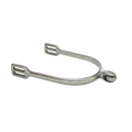 AJ Tack Men's Stainless Steel Soft Touch Smooth Roller English Spurs