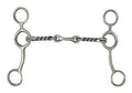 AJ Tack Junior Cow Horse Stainless Steel Dogbone Twisted Gag Bit